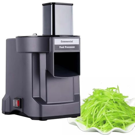 Robot Culinaire éLectrique Professionnel, Coupe-LéGumes, RâPe, Coupe-DéS Et Hachoir, Machine De DéCoupe Automatique, Machine à Chips, Avec 3 Lames En Acier Inoxydable