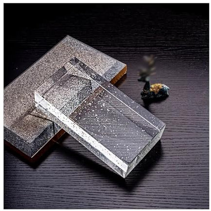 ZNQNDSR Glasbaustein Strukturierter Glasbaustein Mit Hoher Transparenz Und Seitlichen Glassteinen Aus Eiskristall Für Gewerbeflächen Und Wohndekor(1PCS)