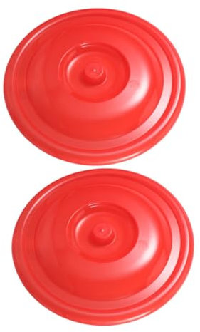 Abaodam Couvercles Ronds Légers en Plastique 2 Pièces Rouge Haute Étanchéité pour Poubelles et Seaux Adaptés pour Bureaux et Maisons