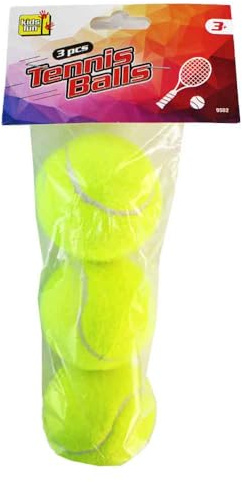 BEMIRO Tennisbälle, 3er-Set, 6,5 cm Durchmesser, Spielbälle für Kinder ab 3 Jahren, für Drinnen & Draußen