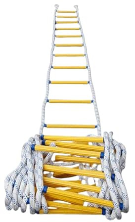 Escalera de Incendios de Resina Antideslizante para el hogar, ignífuga, para Seguridad en el hogar, para Escalada al Aire Libre, 25 m, 82 pies (18 m, 59 pies) (9,84 pies, 10 pies)