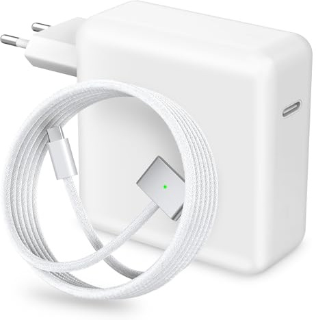 Mac Book Pro Air Ladekabel 96W USB-C auf Magnetic 3 MacBook Ladegerät Netzteil fur M5 M4 M3 M2 M1 2026 2025 2024 2023 2022 2021 Kompatibel mit MacBook Air 15 13 MacBook Pro 14/16 mit 2M/6.6FT Kabel