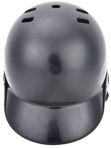 RiToEasysports Casque de Frappeur de Baseball de Sport Casque de Frappeur de Baseball ABS avec Trous d'aération en éponge Intérieure et Sangle de Protection de la Tête pour Enfants Adultes (Black)