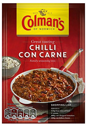 Colman's - Mélange pour chili con carne - lot de 4 sachets de 50 g