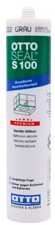 OttoSeal S100, das Premium- Sanitär- Silicon, 300ml Farbe: C02 GRAU