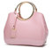 DEERWORD Damen Taschen Handtasche Frauen Elegant Tasche Henkeltasche Vintage PU-Leder 5376 1-teilig set Lotus Wurzel Rosa