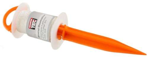 Universal-Maurerschnur 20 Meter - Spule auf einem Spieß angebracht, zum sicheren fixieren - Ideal als Lotschnur, Bauschnur und Pflasterschnur - Sehr stabil und reißfest