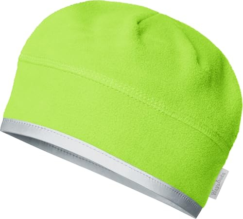 Playshoes Unisex Kinder Fleece-Mütze Wintermütze, grün Helmgeeignet, 49cm