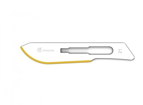 GIMA - Lame stérile à usage unique, en acier inoxydable Diamantine, n. 21, paquet de 100, 27015