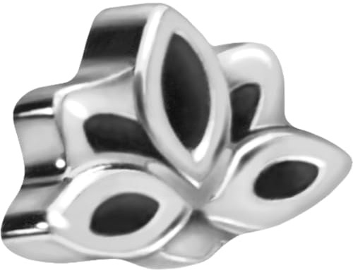 PIERCINGLINE Titan Schraubaufsatz mit Außengewinde 0,9 mm LOTUSBLÜTE Piercing Aufsatz Ersatz Farbauswahl