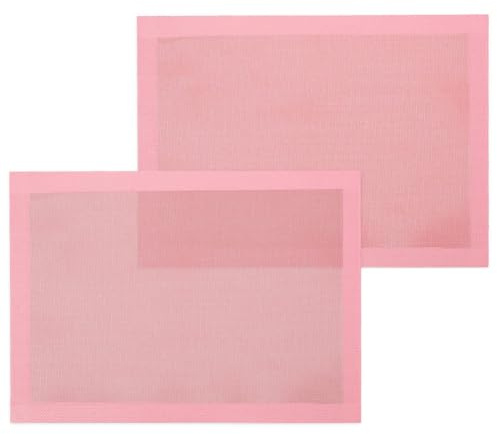 Kahdsvby Pack of 2 Perforated Silicone Baking Mats for Half Trays, Non-Stick Reusable Oven Liners for Making Bread/Pastries