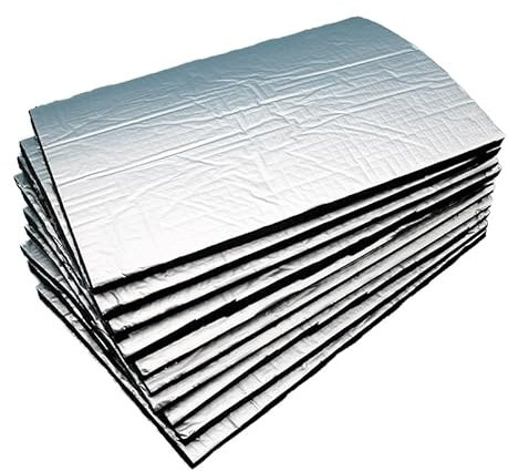 Isolation Phonique Voiture 10 Sheets Sound Deadener Heat Insulation Mat Car Van Sound Proofing Deadening Insulation Car Hood Insulation Silent 5mm Isolant Thermique Voiture