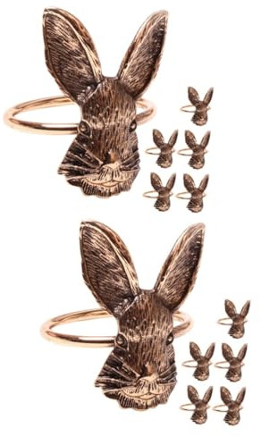 Cabilock 12 STK Kaninchen-serviettenringe Serviettenhalter Ring Schnallen Für Hochzeitsservietten Serviettenringe Für Den Esstisch Tier Legierung Halterung Hase