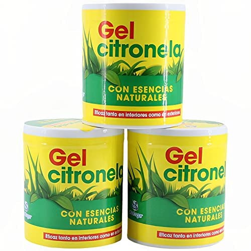PLUS HOME Citronela Gel Repelente antimosquitos,Ambientador antimosquitos seguro y cómodo,protección natural.(PACK DE 3)