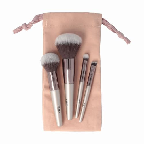 PARSA Beauty Make-up Pinselset | Kompaktes Make-up Pinselset mit vielseitigen Pinseln, für unterwegs, mit Aufbewahrungstasche