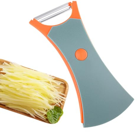 Pelador de verduras de cocina, rebanador pelador de verduras,Pelador de patatas 2 en 1, rallador de frutas, rebanador - Pelador giratorio antideslizante, utensilios de cocina ergonómicos para frutas y
