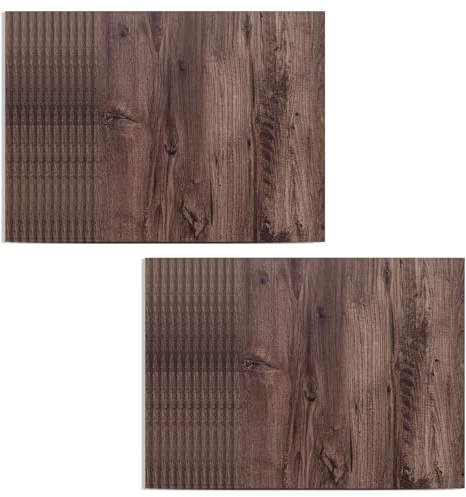 Lot de 24 carreaux de sol en vinyle auto-adhésifs, à décoller et à coller, effet bois, revêtement de sol imperméable pour cuisine, salle de bain, salon (grain vintage)