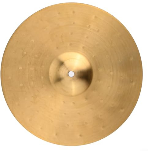 Hasaller Schlagzeug-Becken aus Messing, alle Fähigkeitsstufen, Crash-Becken, Crash-Ride-Becken, Bassdrum, Percussion-Ersatz, traditionelles Finish, Messing für Trommel (25,4 cm)