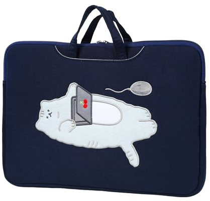 MAIGO Laptoptasche – 39,6 cm (15,6 Zoll), Retro-Cartoon-Tragetasche, überragender Schutz, 2 Fächer, Unisex-Erwachsene