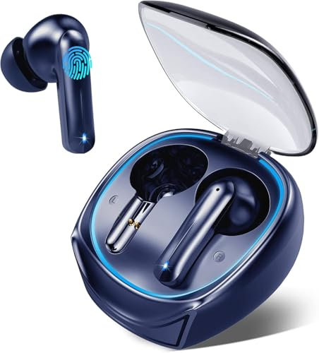 Motost Cuffie Bluetooth 5.3, Auricolari Bluetooth Senza Fili con Stereo HiFi e 4 Mic HD, Cuffie Wireless In Ear con ENC Cancellazione del Rumore e Modalità Gioco, Cuffiette Sport 40H IP7 Impermeabili
