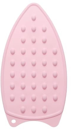 QUARKZMAN Support pour Fer en Silicone, Tapis Résistant à La Chaleur pour Fer Plaque de Repos pour Table à Repasser Tapis Compact Résistant à La Vapeur et à La Chaleur, Rose Pâle