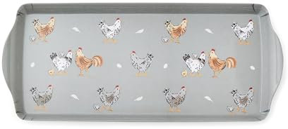 Cooksmart Hen House Lane Small Tray | British Designed Farmhouse Kitchen Tray | Durable Melamine & Plastic Blend | Rustic Countryside Design | Easy to Clean