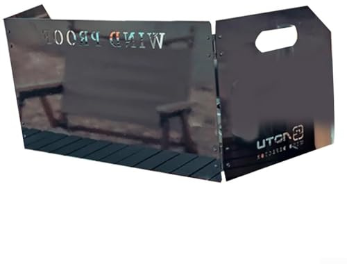 Niceminiwall Pare-vent pliable robuste pour réchaud de camping : portable et réglable, pare-brise de cuisine portable (noir)