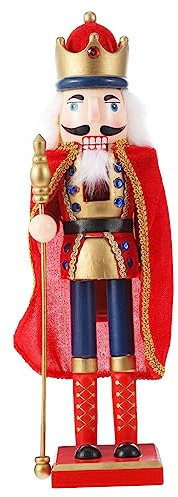 ULTECHNOVO Adornos De Cascanueces De Madera Soldado De Madera Figura De Cascanueces Decoración Hogar Juguete para Fiestas De Navidad
