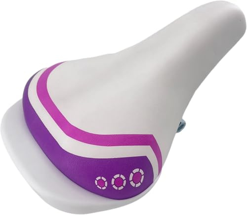 EIRONA Sella larga per bicicletta per bambini 12 14 16 18 pollici, comoda sella di ricambio per bici da ragazza, adatta per reggisella da 22,2 mm, accessori per bicicletta per bambini, viola