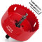 Yeepeo Sierras de Corona 85mm, M42 HSS Bi-Metal Corona Taladro con Adaptador Hexagonal y Taladro, Corona Metal para Pladur Madera Plástico, 1 pieza Rojo