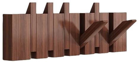 Gancho de sombrero de madera - rejilla de pelaje de llave de piano, organizador de percha de pared decorativa | Decoración de entrada de diseño de gancho plegable, arte funcional para la sala de estar