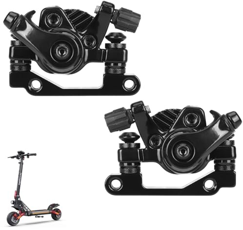 VOLOHAS Mechanical Disc Brake Calipers for KuKirin G2 Pro/G2 Max Electric Scooter, Front and Rear Disc Brakes, Disc Brakes (Black Disc Brake Front Right and Rear Left)