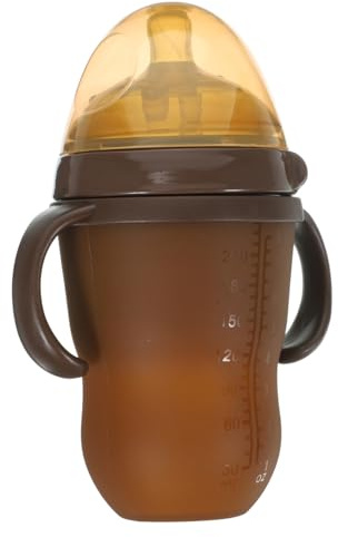 HAMPPLIES Silikon Babyflasche 250ml für Neugeborene mit Breiter Öffnung Anti Kolik System Weicher Sauger Frei Leicht zu Reinigen für Säuglingsfütterung