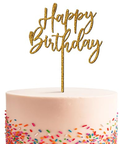 KreateSquare Personalised Cake Topper, Custom Name Party Cake Decoration