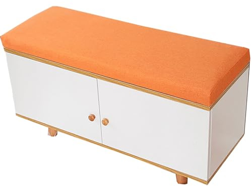 JORTUIO Coussin pour Banc de Jardin, Antidérapant Coussin de Siège en Mousse 5cm Épaisse avec Housse Amovible, Assise Coussin pour Banc de Mobilier Terrasse Balancelle Canapé(Orange,90x50x5cm)