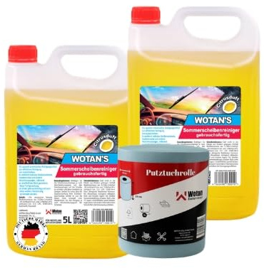 Wotan's Auto-Set Sommer Scheibenreiniger, Putzrolle Putzpapier Putztuch Scheibenwasser