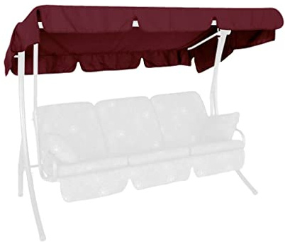 Angerer Freizeitmöbel GmbH Hollywoodschaukel Sonnendach - passend für viele 3-Sitzer Hollywoodschaukeln - Schaukeldach Made in Germany (Swingtex Bordeaux, 210 x 145 cm)