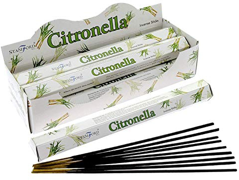 STAMFORD INC. 37120 Citronella Incense Sticks, 20 Sticks x 6 Packs