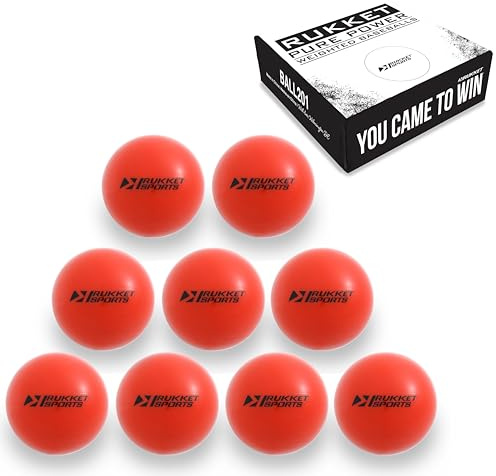 Rukket - 9 bolas pesadas para beisbol/Softball | Pelotas pesadas para para golpear, lanzar y practica de bateo (450 g). 7,5 cm de diámetro.