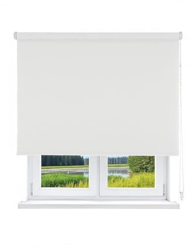 VIEWTEX | Estor Enrollable Opaco Térmico Blanco 90 X 250cm | Bloquea la Entrada de la luz | para Puertas y Ventanas | Fabricado en España | Garantia 5 años