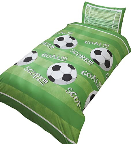 Rapport Goal Football Bettwäsche-Set für Einzelbett, Bettbezug und Kissenbezug