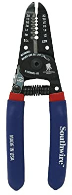Southwire - 64807940 Tools & Equipment S1020SOL-US 10-20 AWG SOL & 12-22 AWG STR Compact Handles Wire Stripper/Cutter 10-20 SOL & 12-22 STR Stripper/Cutter