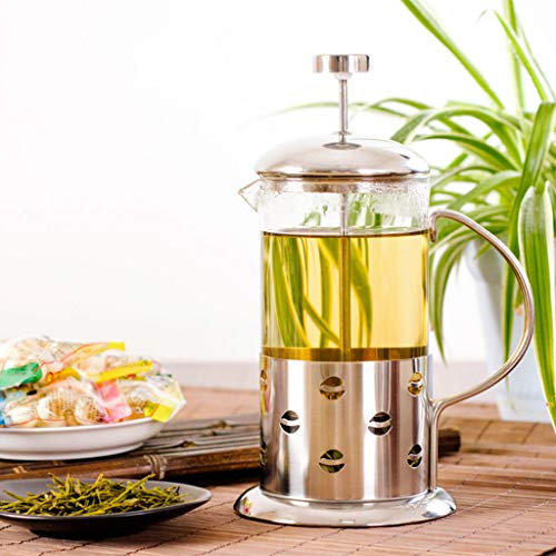 GEEZY 350 ml / 3-cup Stainless Steel Glass Cafetière French Filter Coffee Press Plunger & Tea Maker