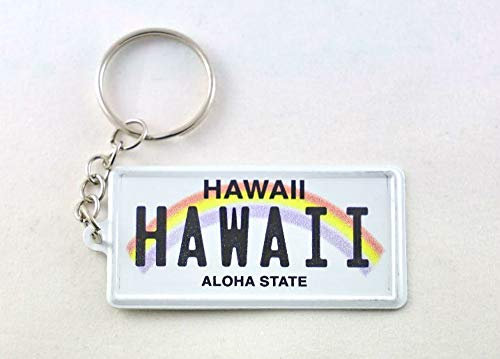 Hawaii Targa Alluminio Ultra-Slim Rettangolare Souvenir Portachiavi 6,5 cm x 3,2 cm x 0,2 cm