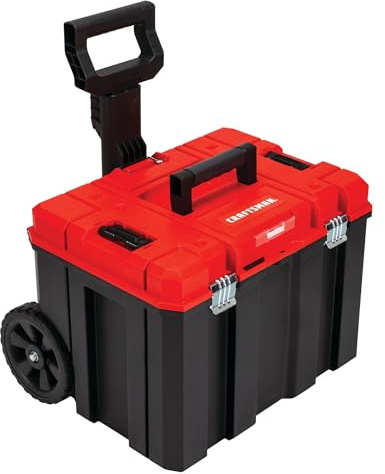 CRAFTSMAN VERSASTACK Rolling Tool Box with Wheels, Lockable, Red, 20 Inch (CMST17835)