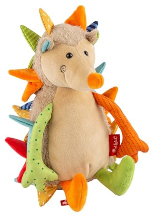 sigikid Baby Kuscheltier Igel Plüschtier Patchwork bunt Geschenkidee | Patchwork Stofftier - farbenfroh, einzigartig und liebenswert - Begleiter und Spielzeug für Babys und Kinder