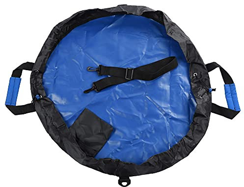 Alvinlite Neoprenanzug-Wickelmatte, wasserdichte Surf-Wechselmatten mit Tauchanzug-Trockentasche mit Tasche und Griffriemen für Wassersport, Kajakfahren, Bootfahren(Blau) Neoprenanzug