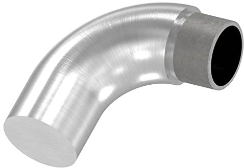 STEINBACHER© | Edelstahl Rohrbogen Endstück 90° flach, für 33,7x2,0mm, V2A