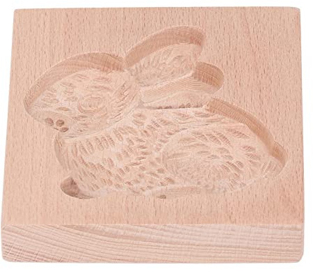 Molde de Madera para Galletas, Lavable, Duradero, de Madera de Haya, Forma Bonita, Molde para Galletas, Superficie Lisa, Fácil Limpieza para Hornear (Conejo)