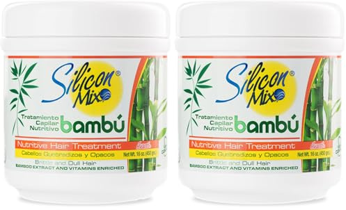 Silicon Mix - Tratamiento Capilar de Bambú - Unisex - 450 g - Reparación Profunda e Hidratación para Cabello Dañado o Quebradizo (Paquete de 2)